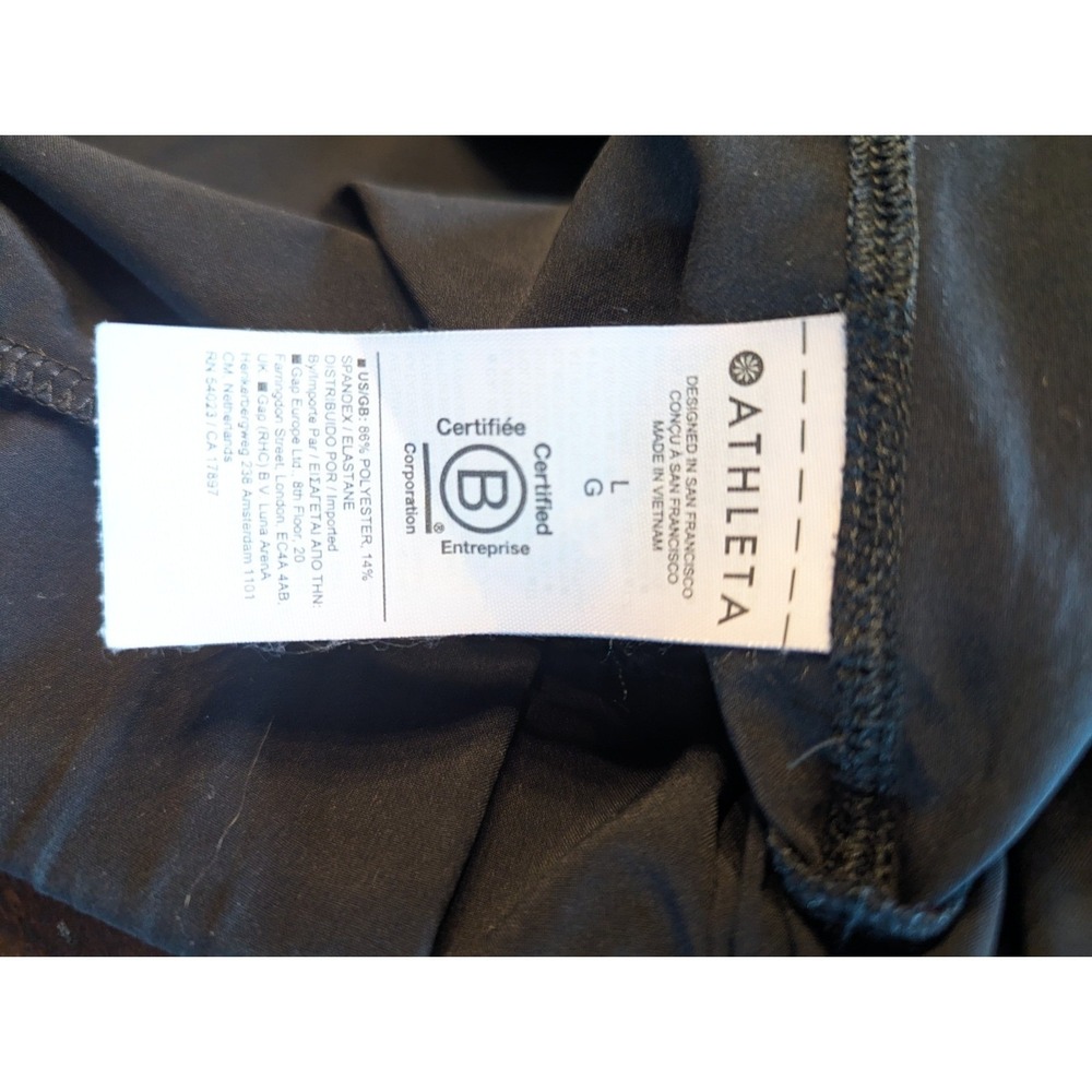 EUC Athleta Large Lightweight Advantage Warm Up Black 1/4 Zip Pullover Jacket - Picture 5 of 7